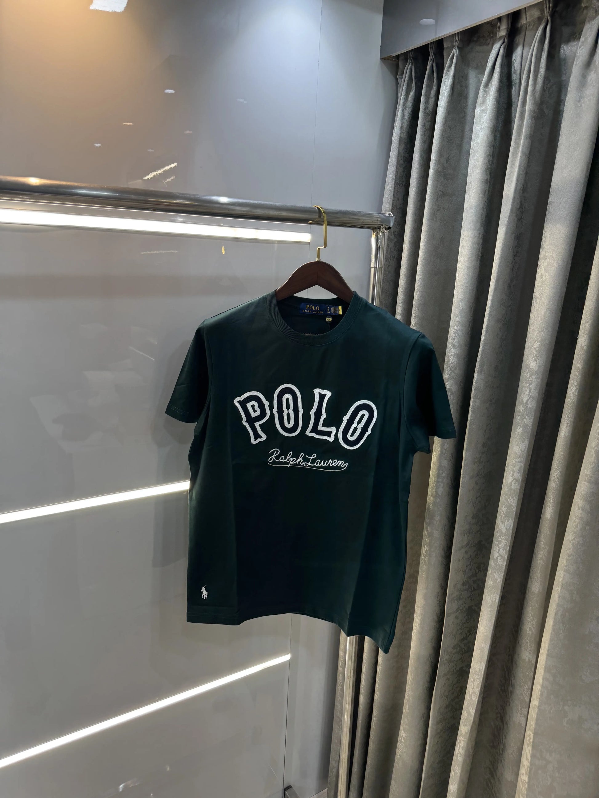 Ralph  Lauren Bottle Green Logo Work Premium T-Shirt