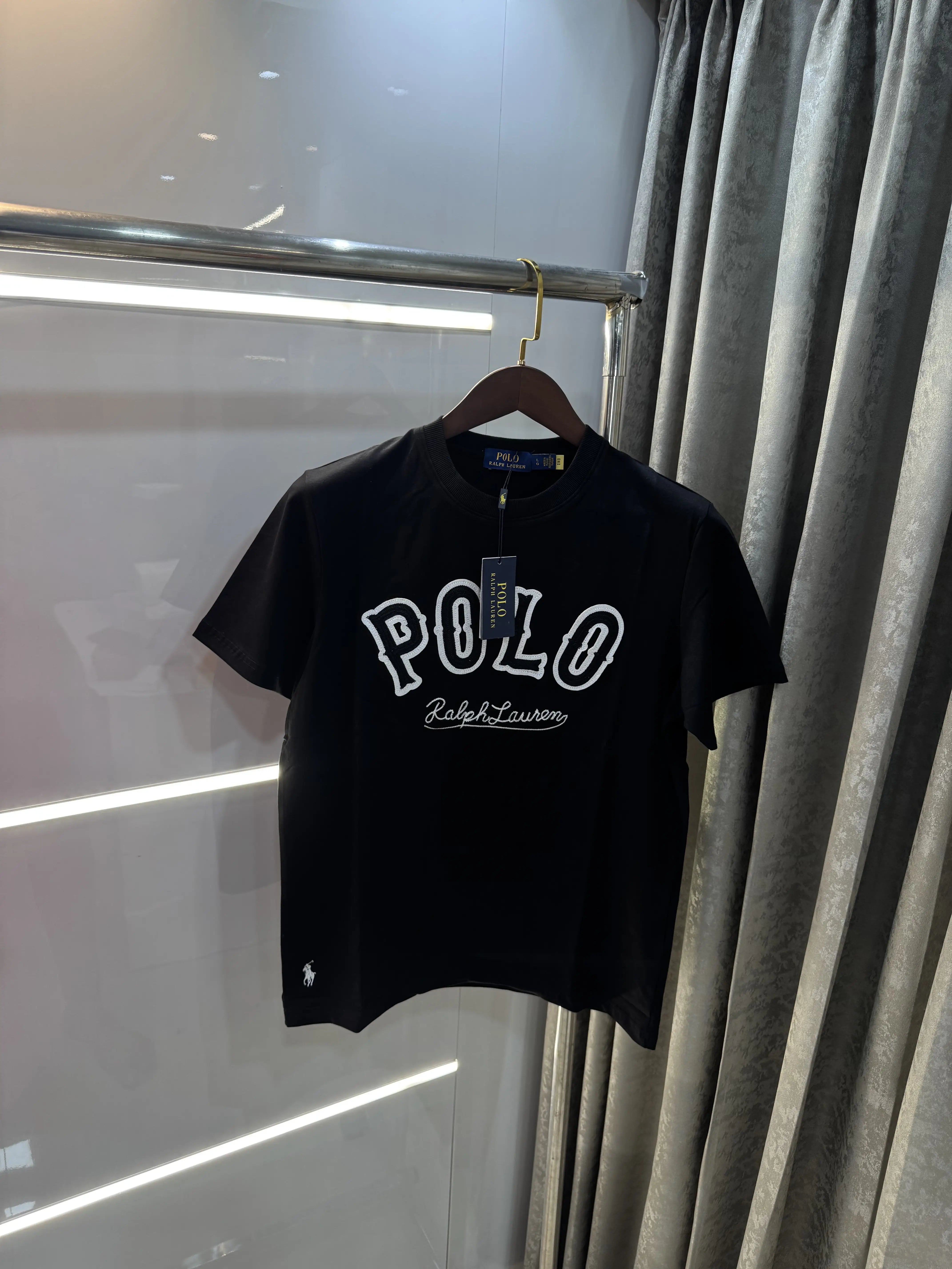 Ralph  Lauren Black Logo Work Premium T-Shirt