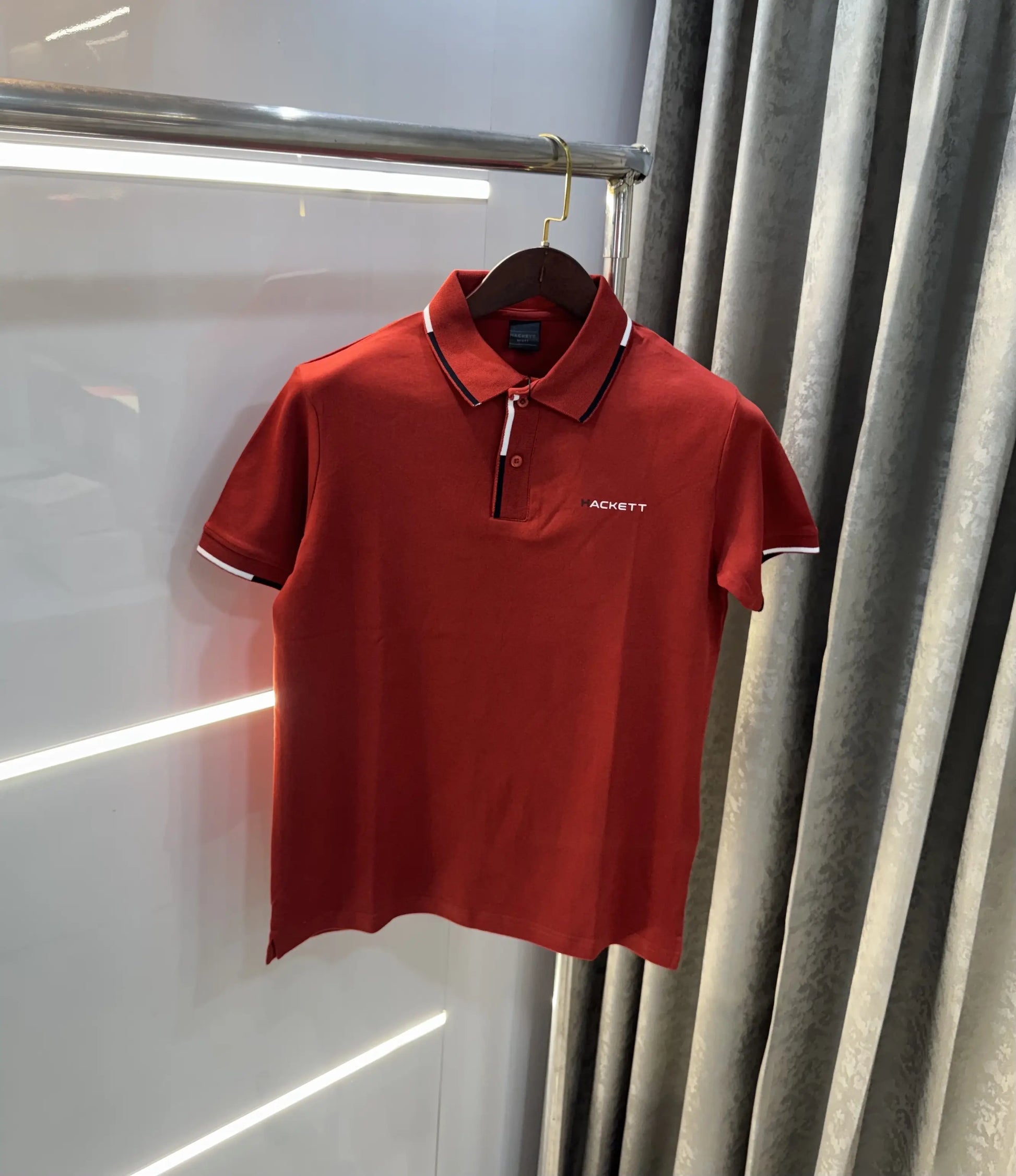 Hacket Rust Logo Work Premium Polo T-Shirt