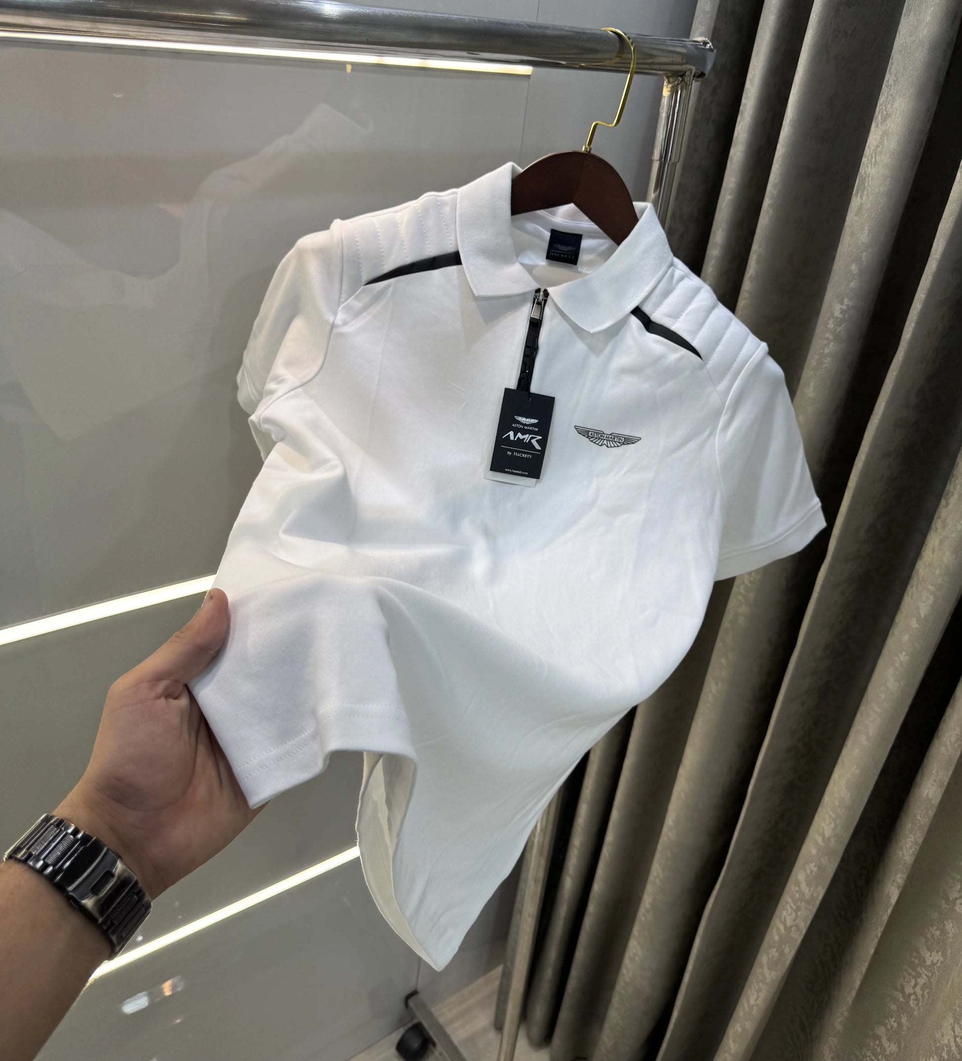 Hacket White Logo Work Premium Polo T-Shirt
