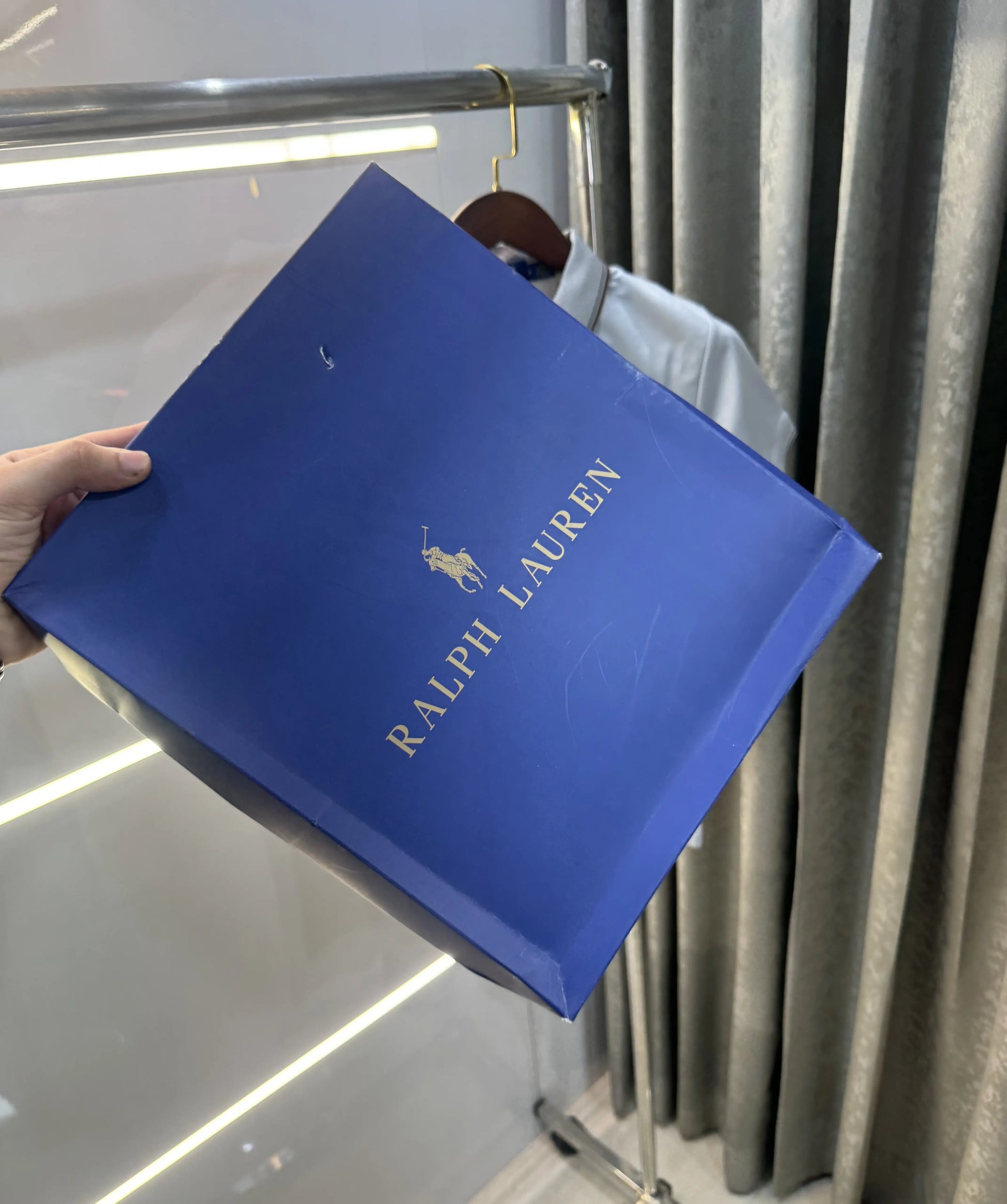 Ralph Lauren Beige Embroidery Logo Premium Polo T-shirt With Box Packing