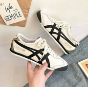 Onitsuk_a Tiger Mexico 66 Cream Black Gold Girls Womens First Copy D-1863