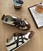 Onitsuk_a Tiger Mexico 66 WhiteCoffee Brown  Mens Premium First Copy Sneakers D-1977