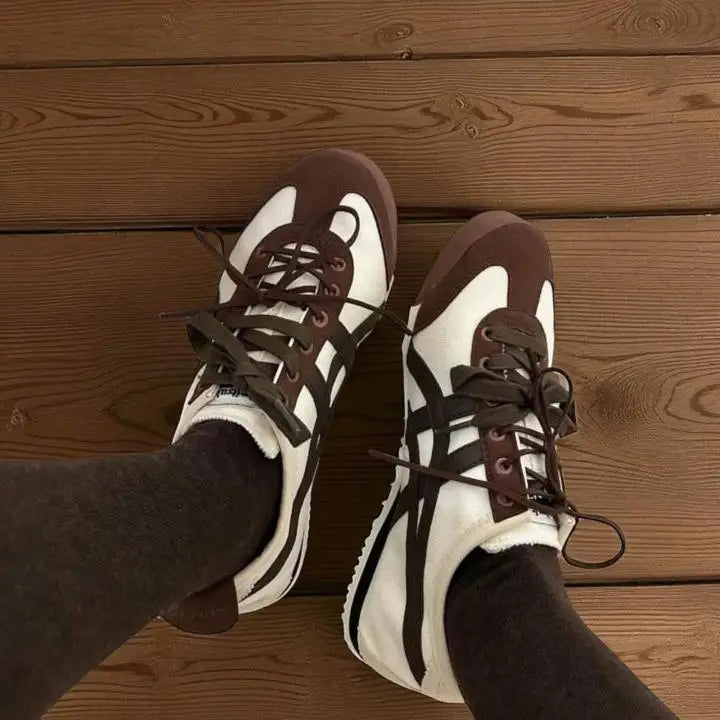 Onitsuk_a Tiger Mexico 66 WhiteCoffee Brown  Mens Premium First Copy Sneakers D-1977