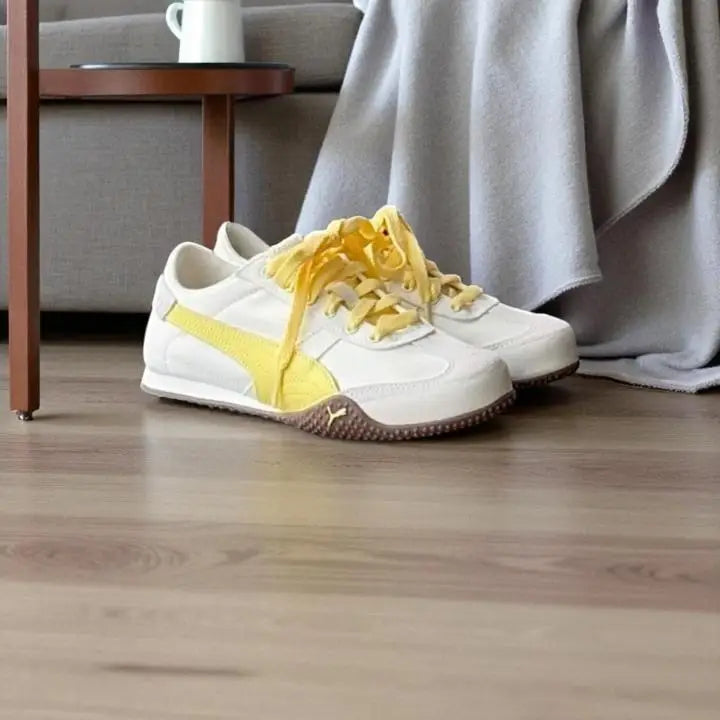 Pum_a Bella UT Canvas - WhiteYellow  Girls Premium First Copy Sneakers D-1974