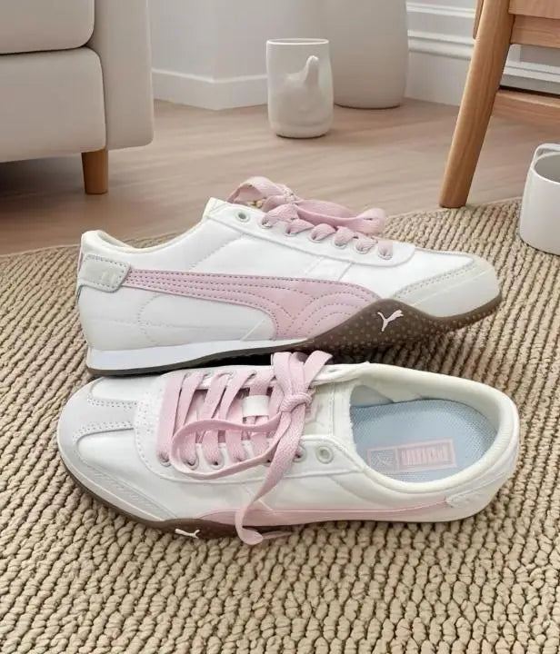 Pum_a Bella UT Canvas White Pink for Girls  7A Premium Quality D-1973