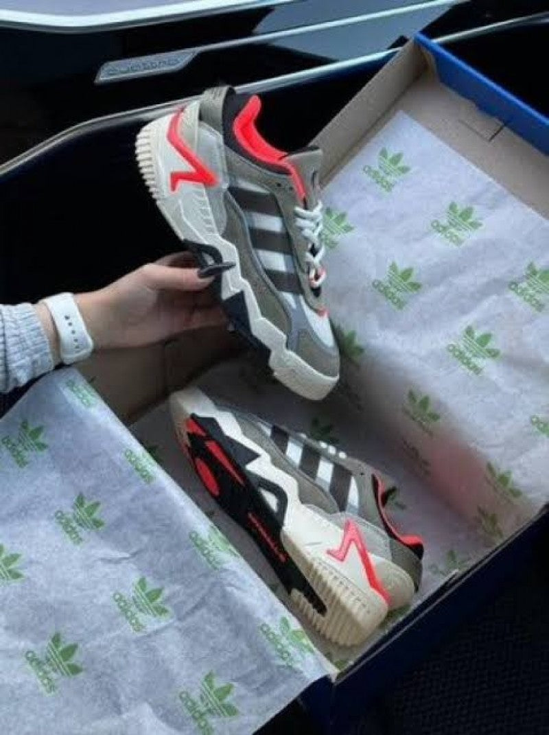 Adidas niteball ii sneakers in a khaki and black colorway