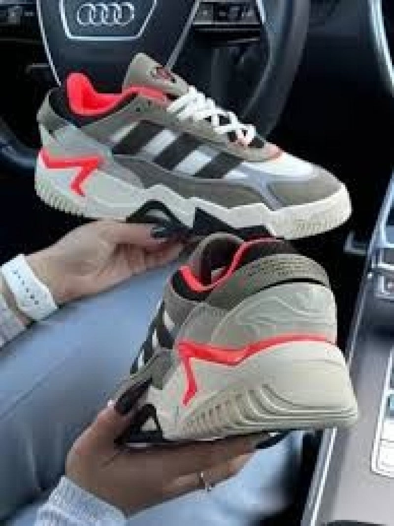 Adidas niteball ii sneakers in a khaki and black colorway