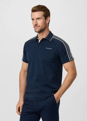 Hacke t Navy Blue Logo Work Premium Polo T-Shirt