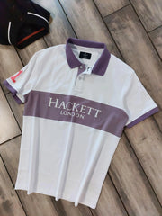 Hacke t White Logo Work Premium Polo T-Shirt
