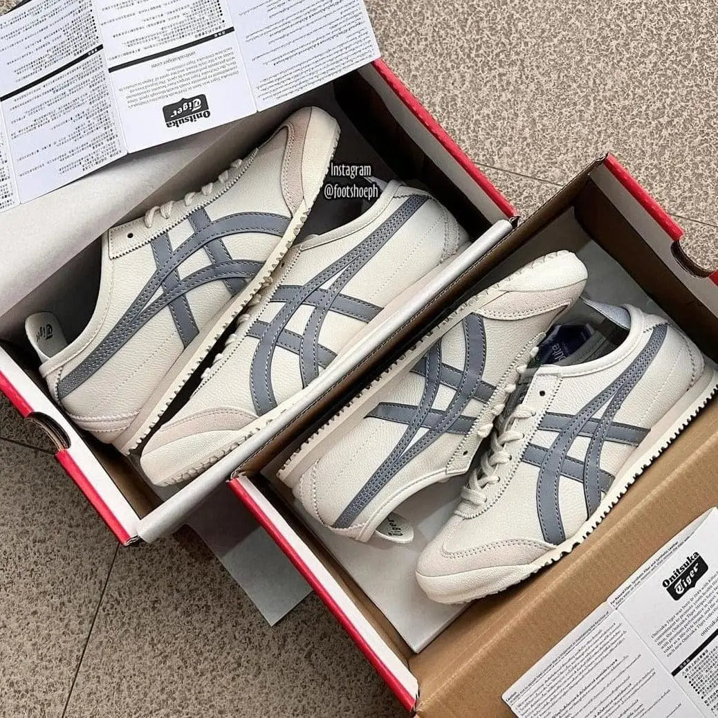 Onitsuk_a Tiger Mexico 66 Beige Cream Grey Mens Premium First Copy Sneakers D-1960