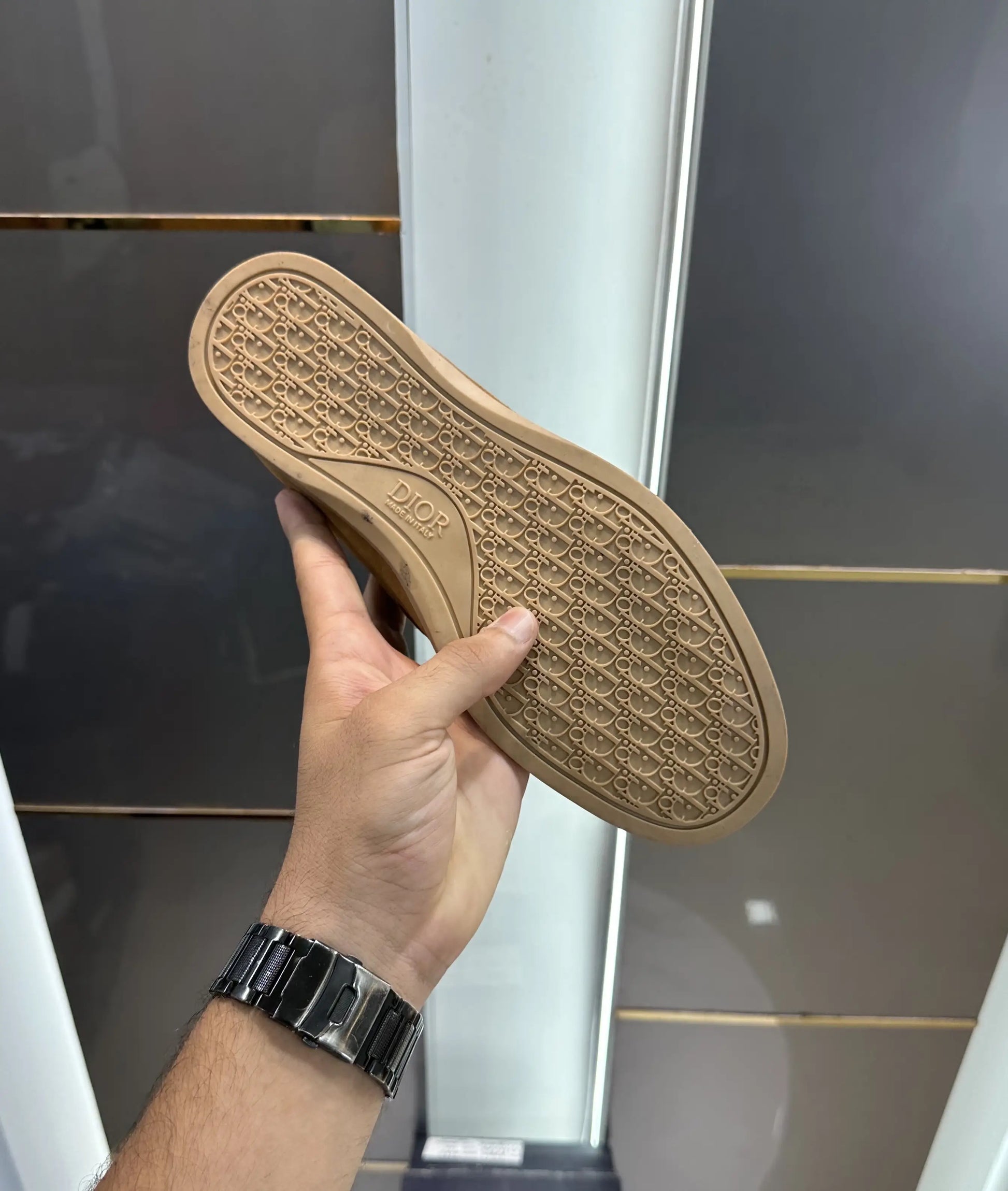 Dior_CD Logo Tan Premium Formal Loafer