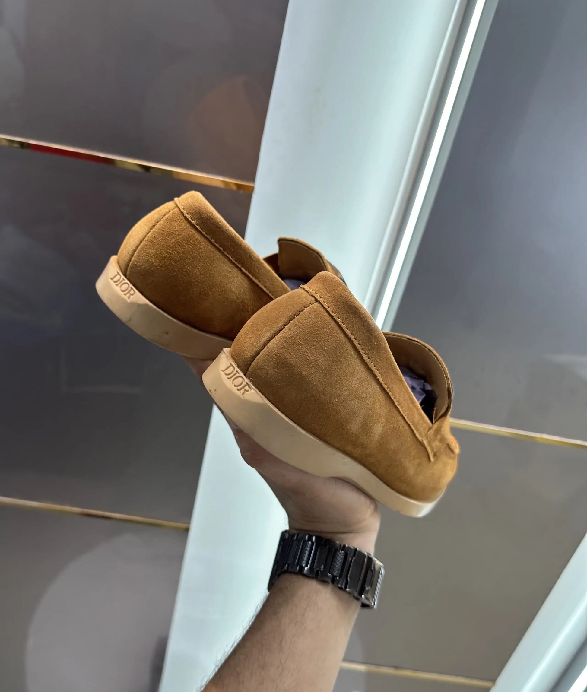Dior_CD Logo Tan Premium Formal Loafer