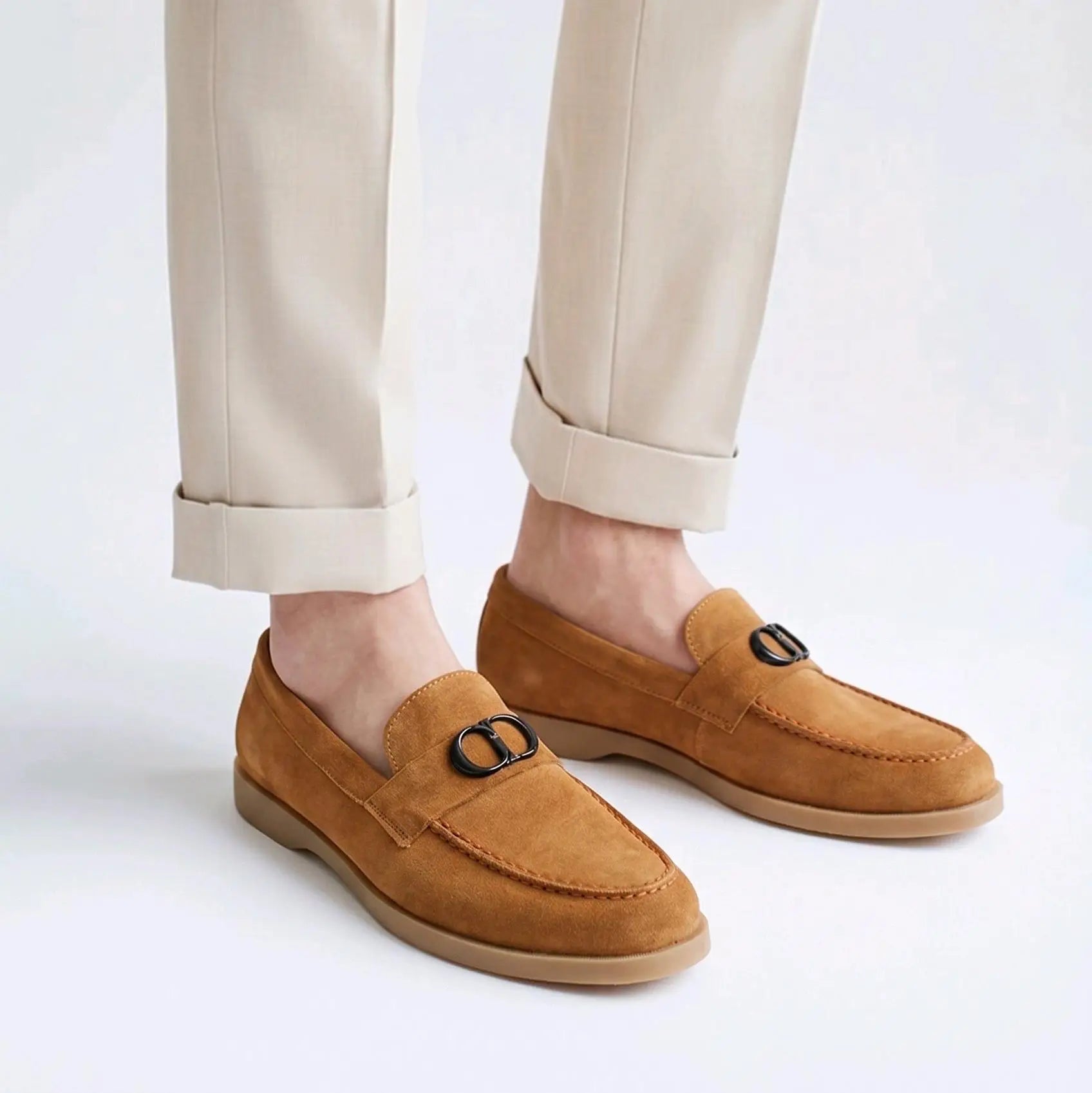 Dior_CD Logo Tan Premium Formal Loafer