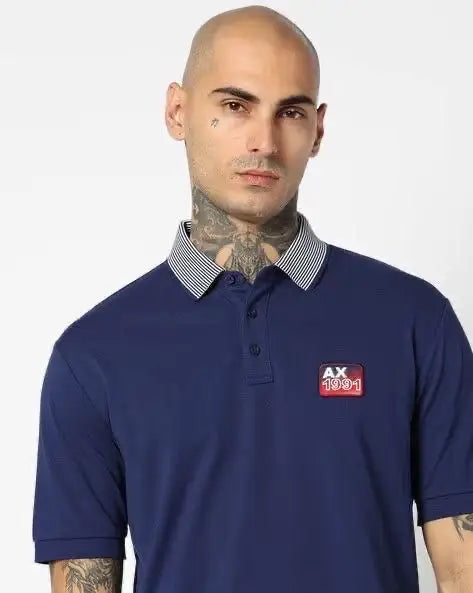 Arman i Exchange Petrol Blue Logo Work Premium Polo T-Shirt