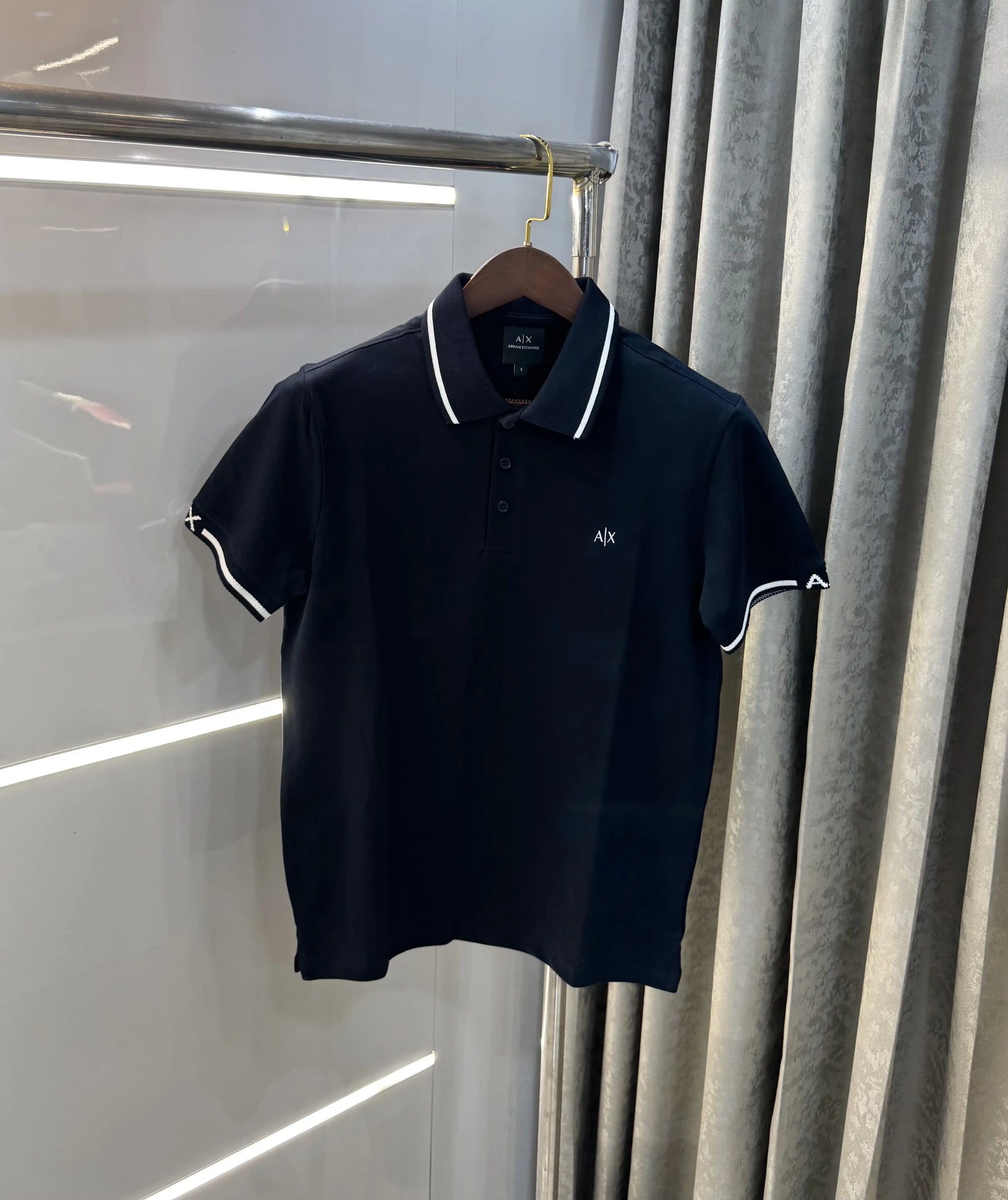 Arman i Exchange Navy Blue Logo Work Premium Polo T-Shirt