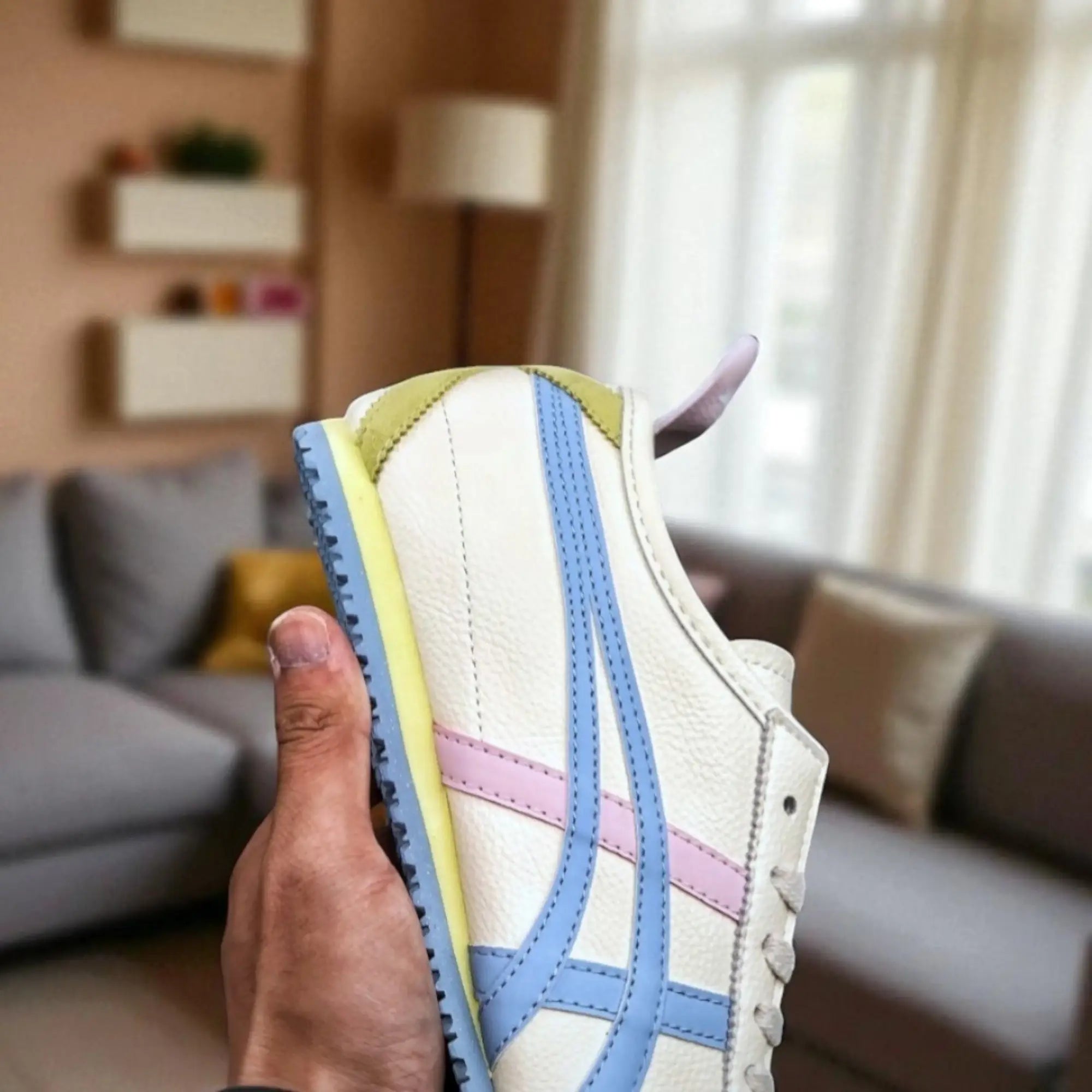 Onitsuk_a Tiger Mexico 66 WhiteBluePink  Girls Premium First Copy Sneakers D-1953