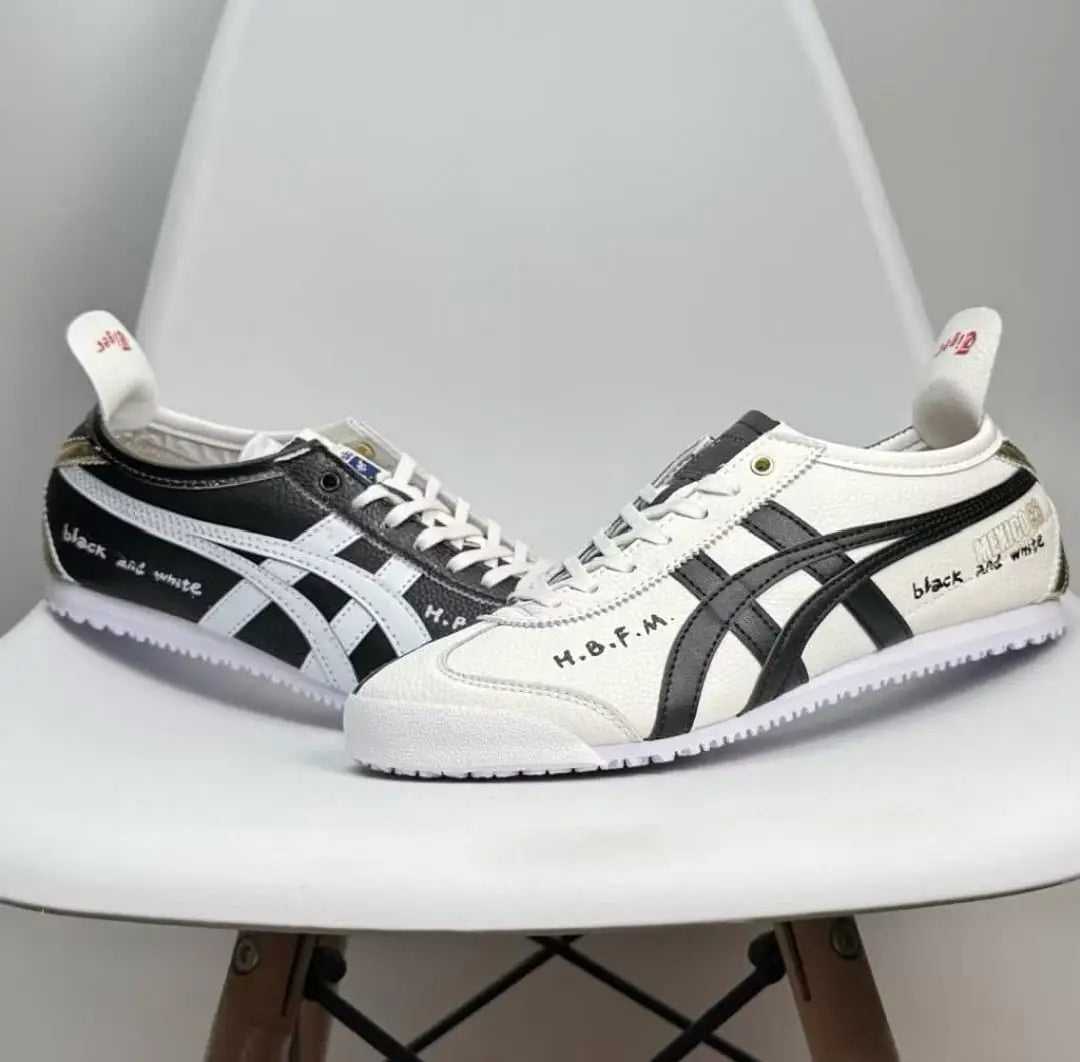 Onitsuk_a Tiger Mexico 66 BlackWhite Custom  Mens Full Kit First Copy D-1945