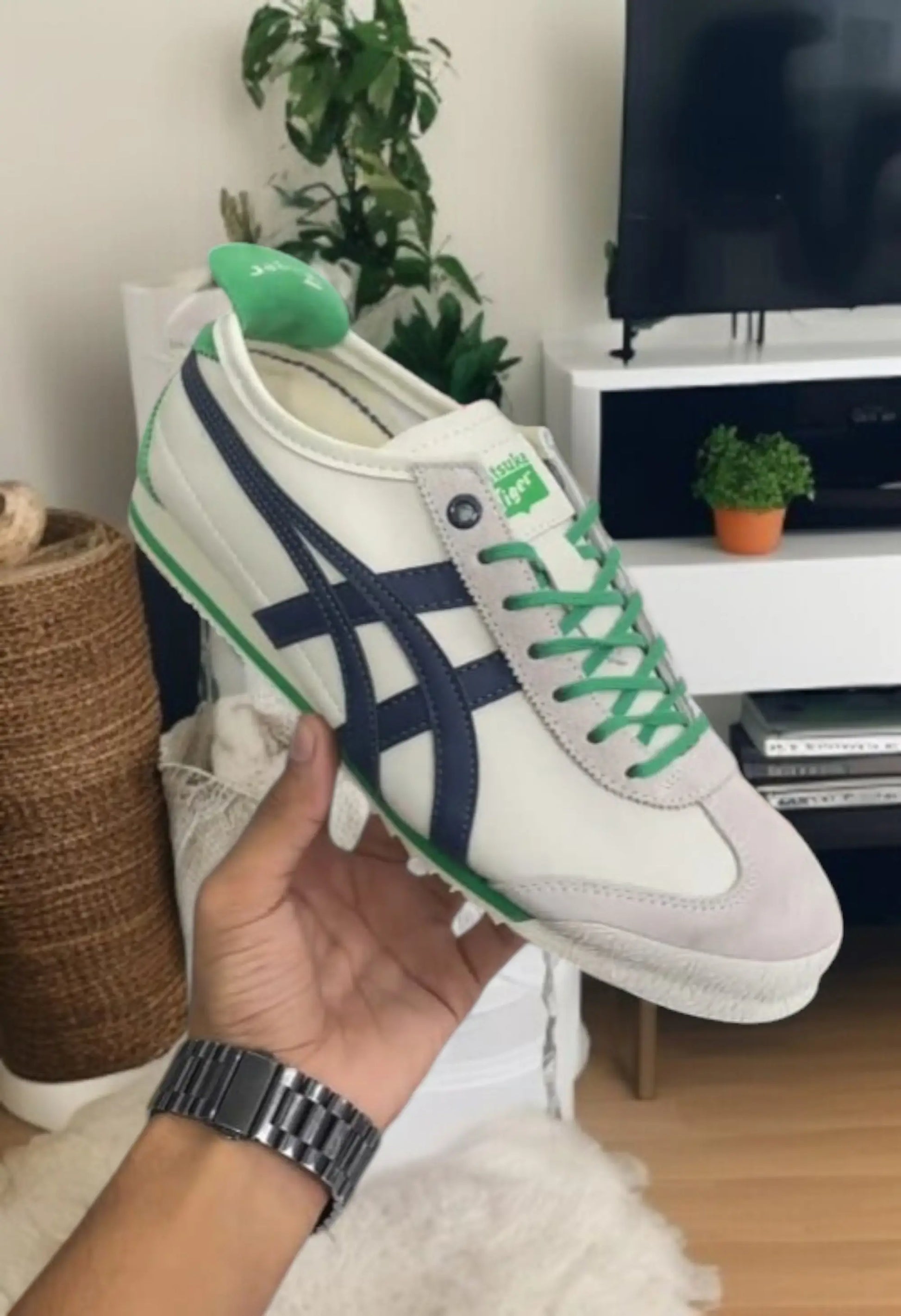 Onitsuk_a Tiger Mexico 66 SD Birch Peacoat Green  7A Premium Sneakers D-1939