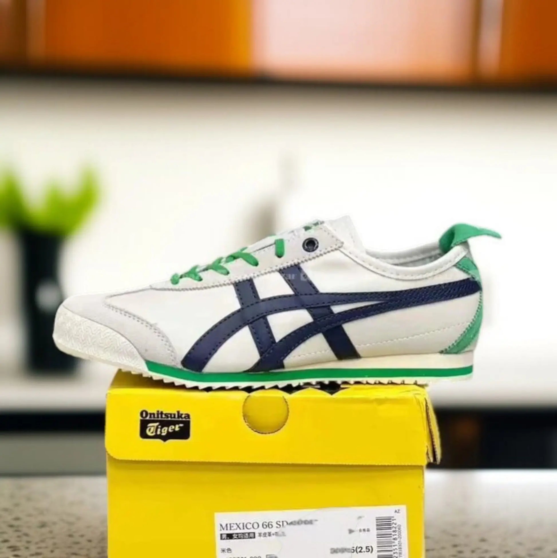 Onitsuk_a Tiger Mexico 66 SD Birch Peacoat Green  7A Premium Sneakers D-1939