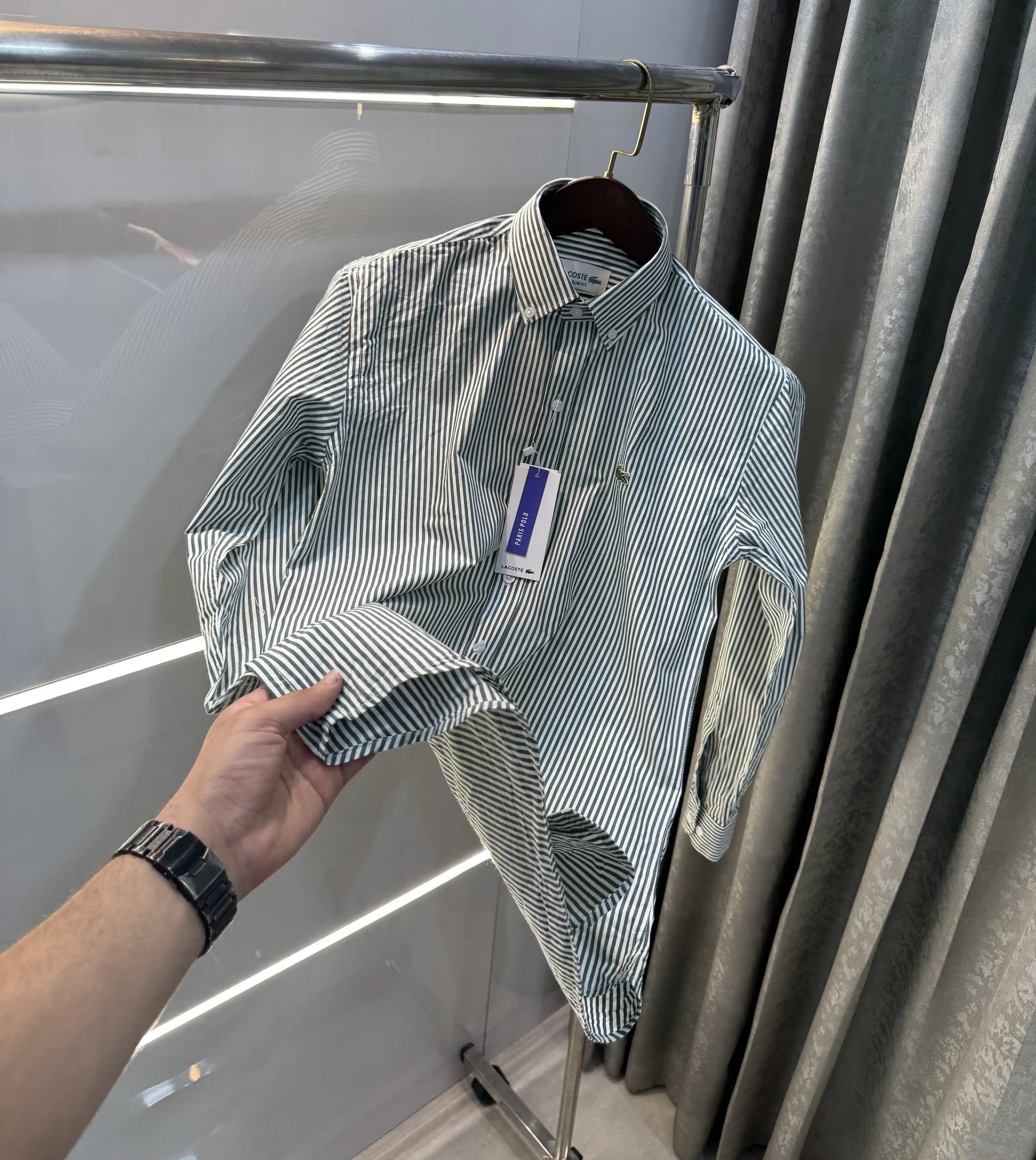Lacoste Green Stripes Premium Shirt