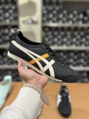 Onitsuk_a Tiger Mexico 66 BlackWhiteYellow  Mens First Copy Sneakers D-1932