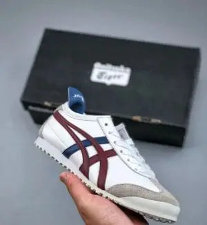 Onitsuk_a Tiger Mexico 66 White Dried BerryBlue Mens Premium First Copy D-1914