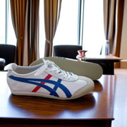 Onitsuka Tiger Sneakers Mexico 66 White Blue Red Sneakers for Men D-1777