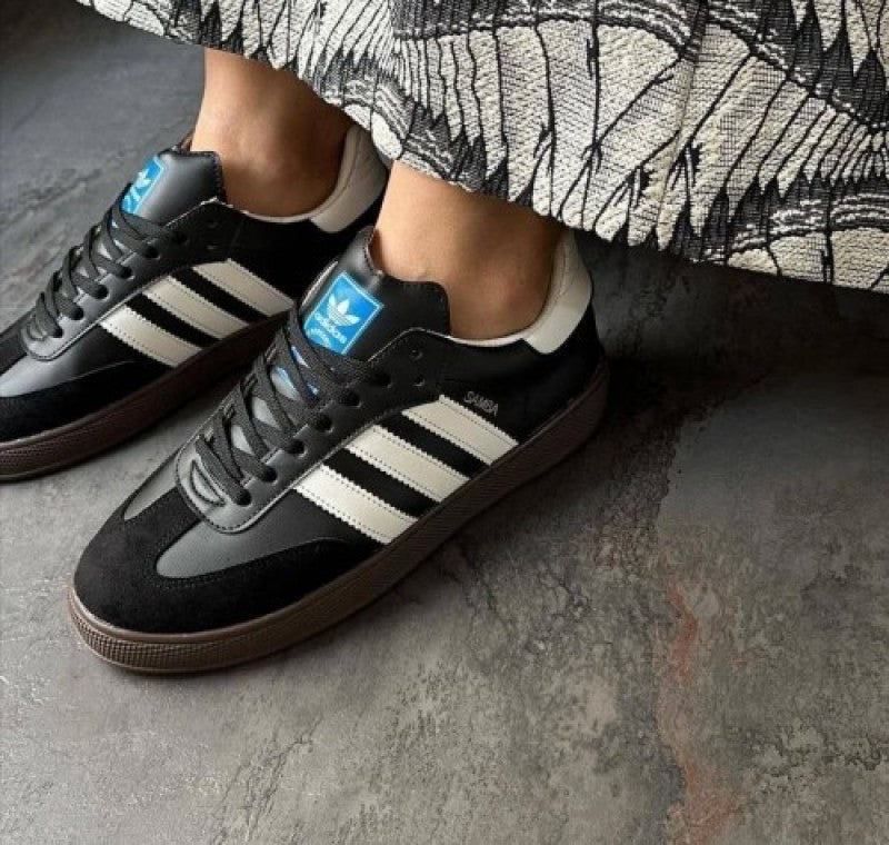 Adidass Samba Leather Full Black Womens