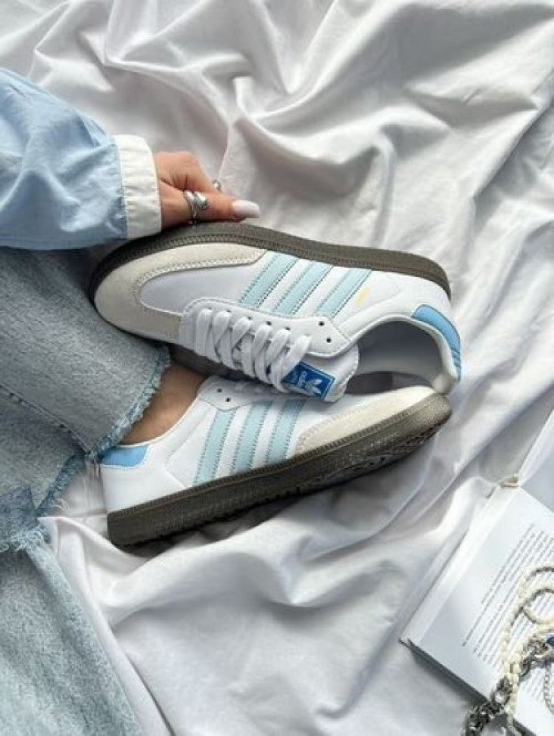 Adidass Samba Leather Sky Blue Wome