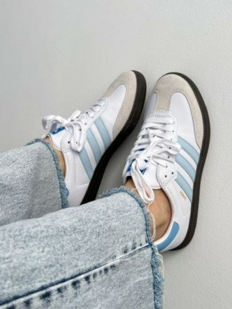 Adidass Samba Leather Sky Blue Wome