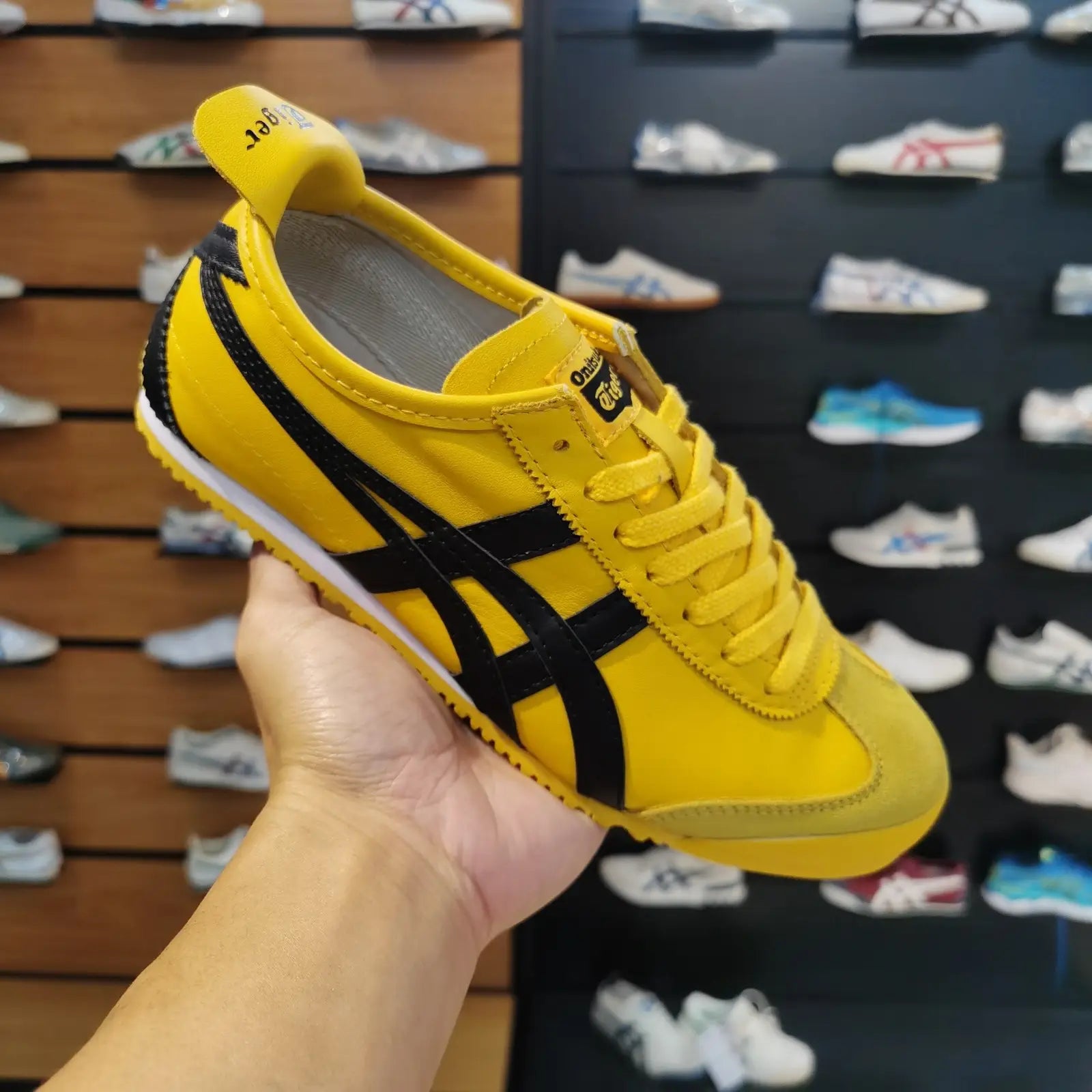 Onitsuk_a Tiger Mexico 66 - YellowBlack  Girls Premium First Copy Sneakers D-1915