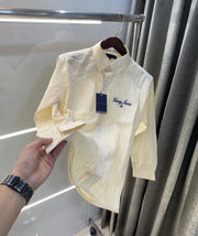 Tommy Hilfiger Yellow Embroidery Logo Work Premium Shirt