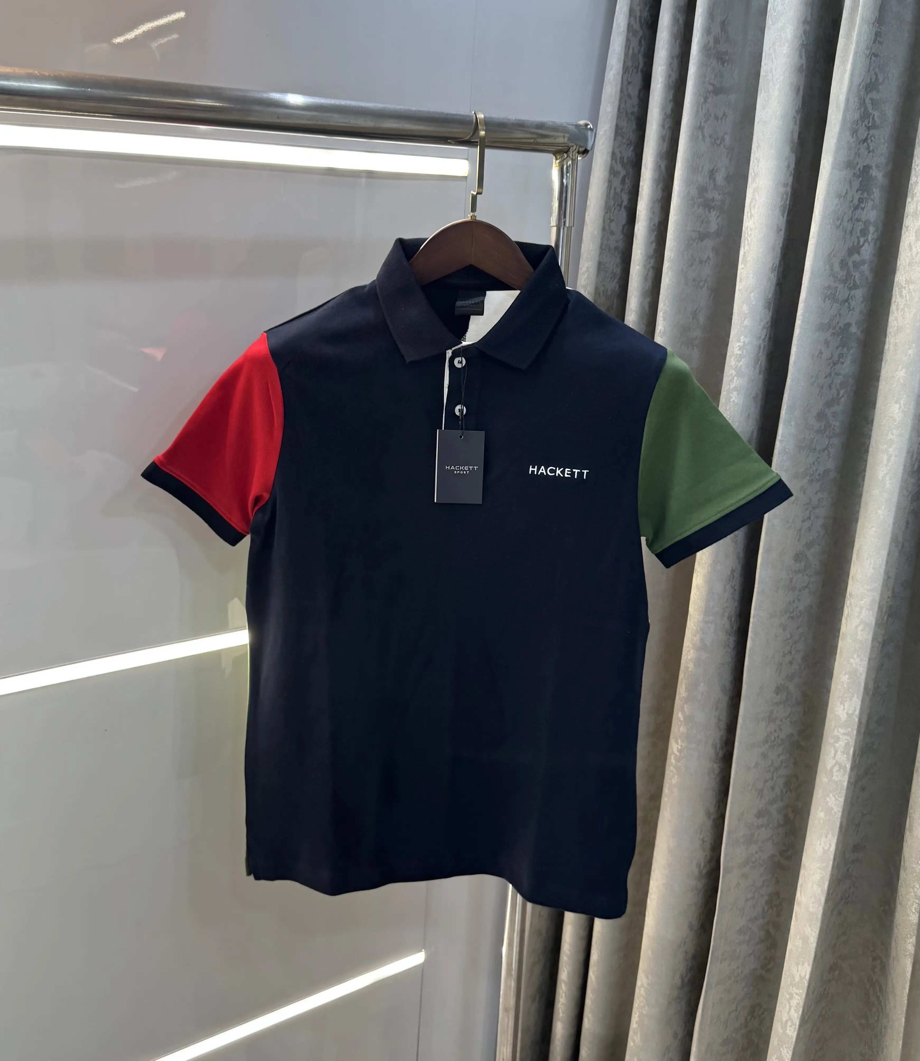 Hacket Navy Blue Logo Work Premium Polo T-Shirt