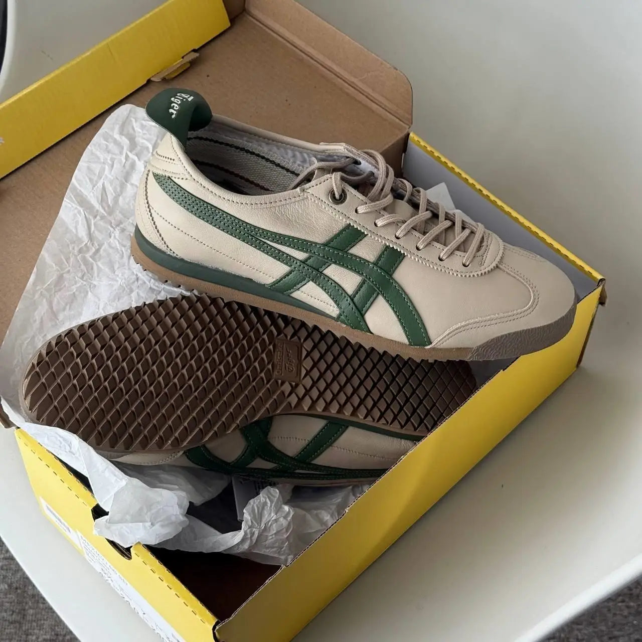 Onitsuka Tiger Mexico 66 SD Beige Green  7A Premium Sneakers D-2078