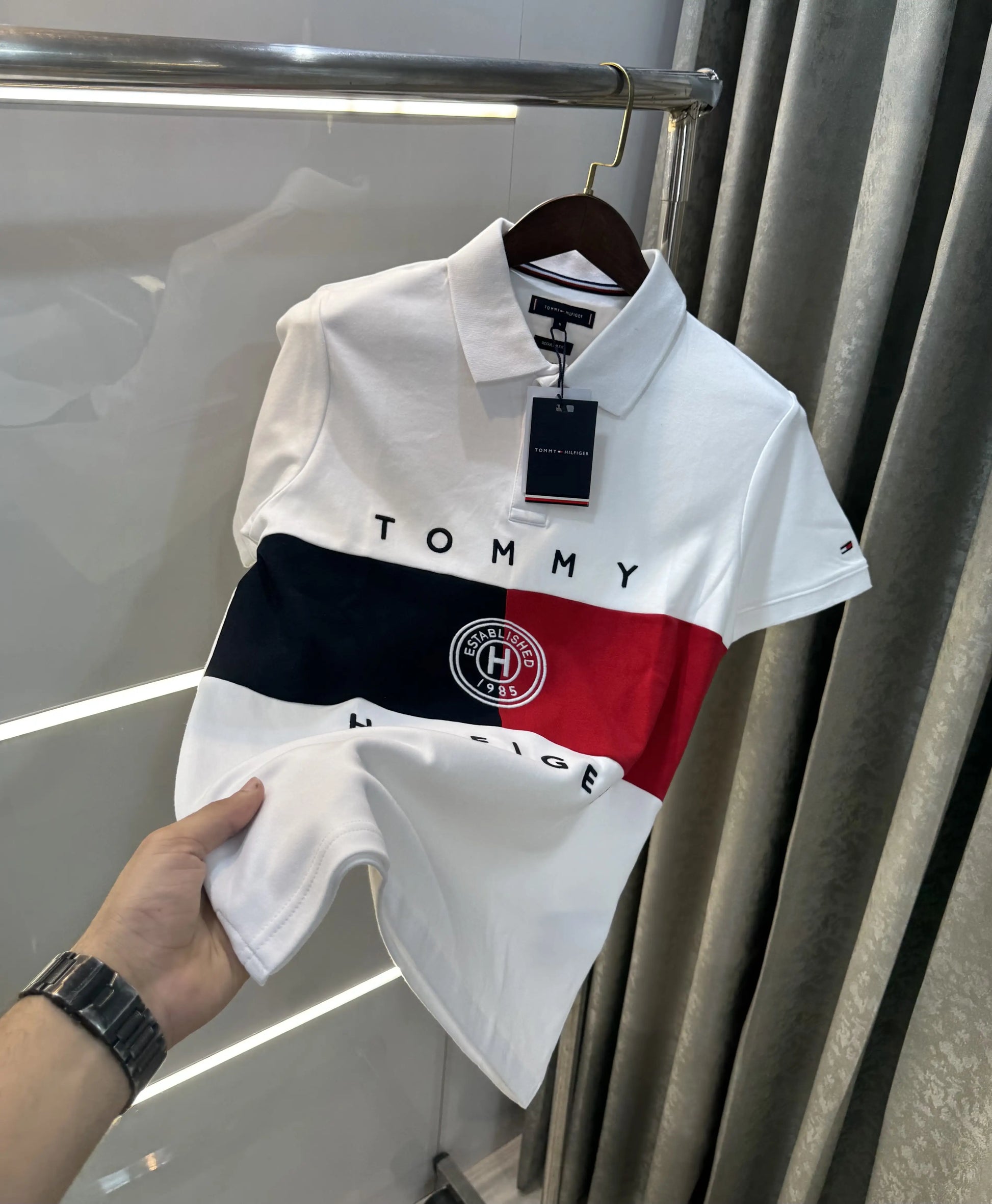 Tommy Hilfiger White Premium Polo T-shirt