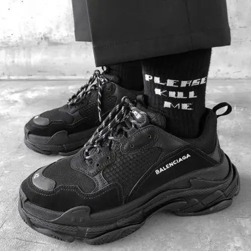 Balenciag_a Triple S Full Black