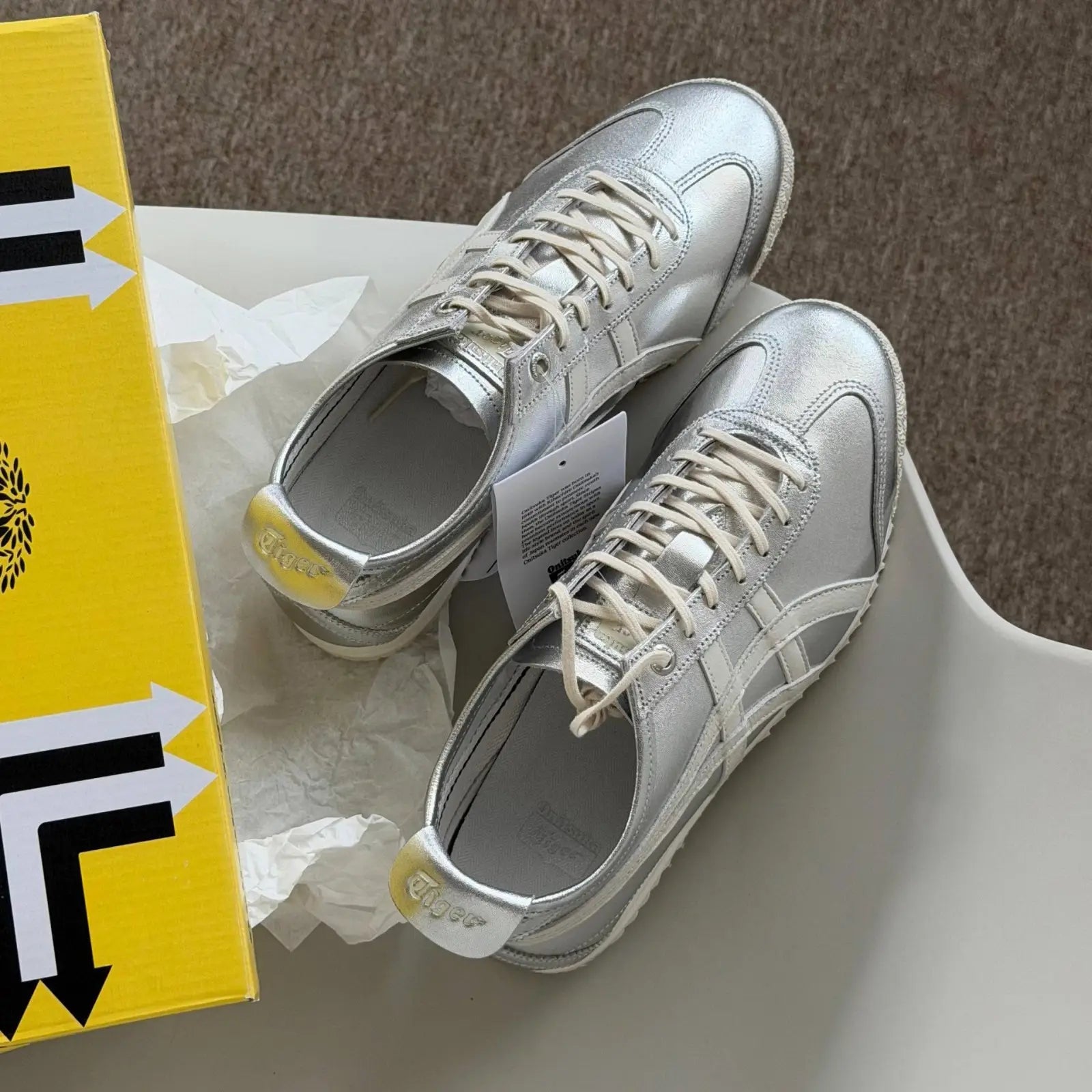 Copy Onitsuk_a Tiger Mexico 66 SD Pure Silver Cream  7A Premium Sneakers D-2077