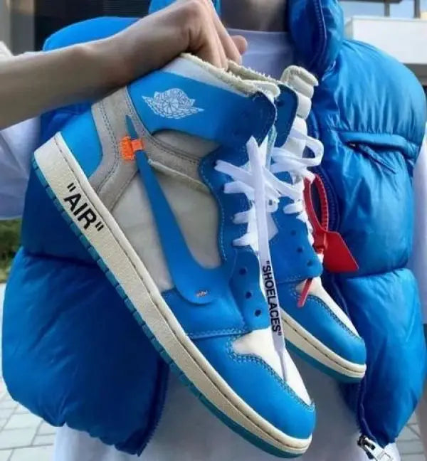 Nik_e Jordan retro 1 X off white UNC Blue
