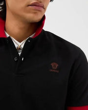 Versace Couture Black Logo Work Imported Polo T-Shirt