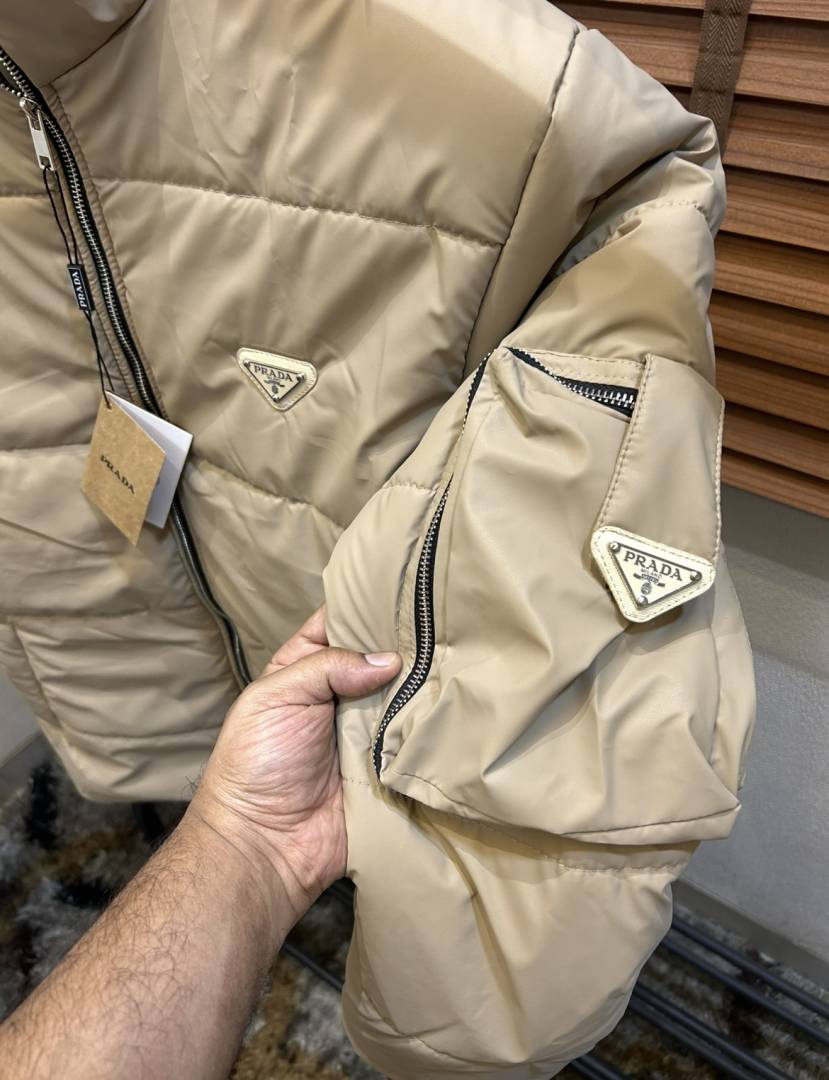 Prad_a Sleeve Pocket Imported Premium Puffer Jacket (DN 556)