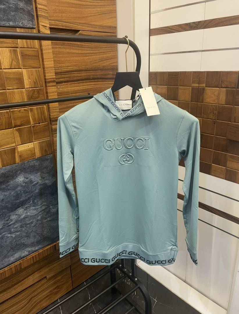 Gucc_i Embossed Print Premium Hoodie
