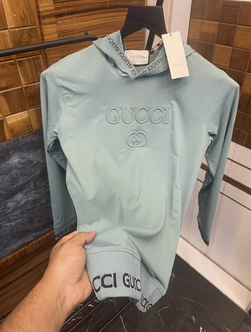Gucc_i Embossed Print Premium Hoodie