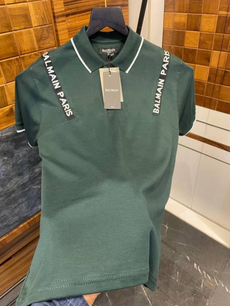 Balmai_n Paris Logo Strap Premium Polo T-shirt
