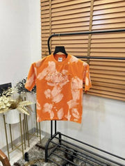 Christian Dio_r Embossed Print Premium Tie Dye Drop Shoulder T-shirt