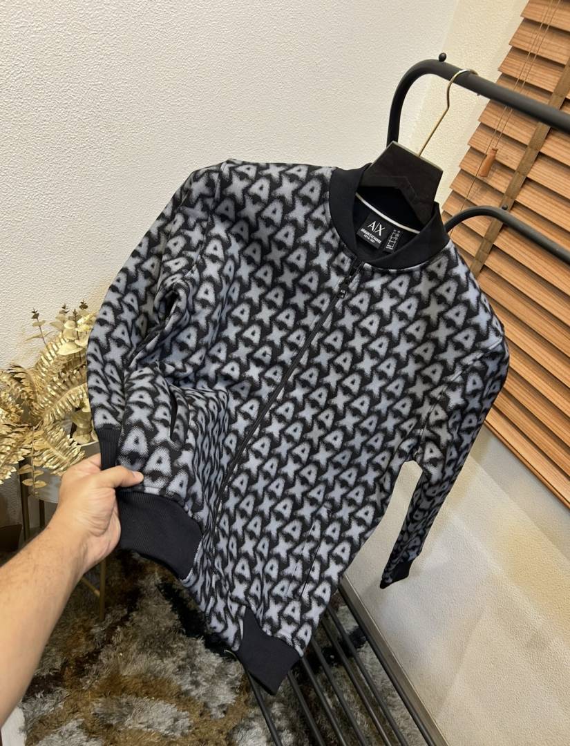 Arman_i Exchange All Over AX Printed Black Imported Premium Sweatshirt (DN 551)