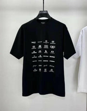 Balenciaga Logo Printed Imported Premium Drop Shoulder T-shirt