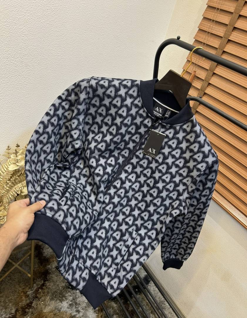 Arman_i Exchange All Over AX Printed Navy Blue Imported Premium Sweatshirt (DN 551)