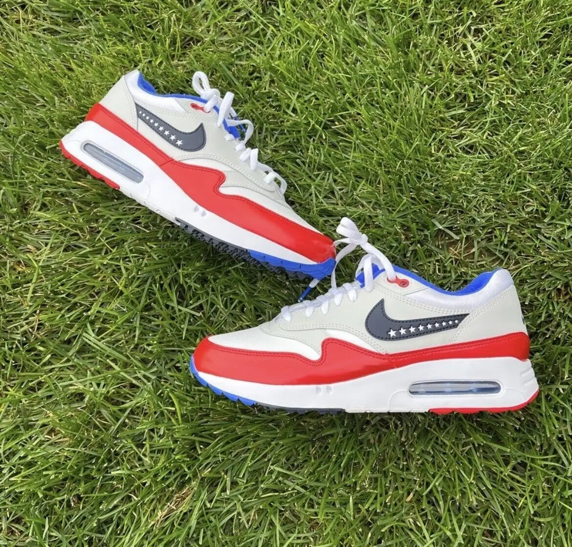 Nike Airmax 1 Golf USA WHITE RED BLUE (FIX)