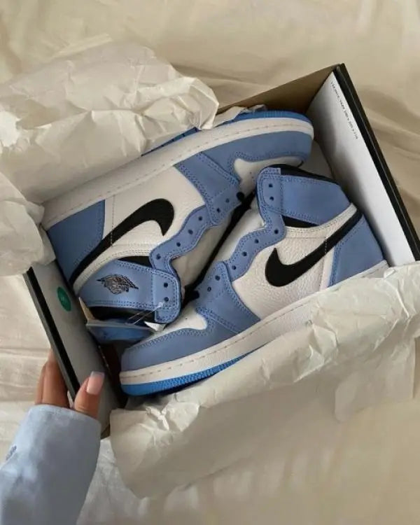 Nik_e Air Jordan Retro 1 High University Blue Suede Quality Semi UA